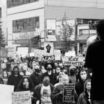 Photo by Thomas McIntyre
A group gathers in downtown Anchorage during a Black Lives Matter protest in the summer of 2020.