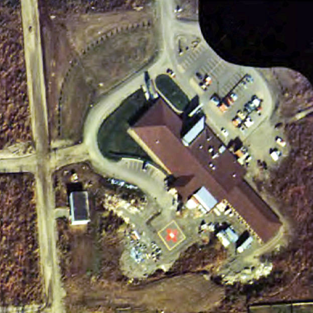 This aerial photograph from 1981 shows the footprint of Central Peninsula General Hospital shortly after its Phase One expansion. (Photo provided by Peninsula General Hospital)
