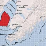 Upper Cook Inlet Exclusive Economic Zone can be seen on this map provided by the National Oceanic and Atmospheric Administration. (Image via fisheries.noaa.gov)