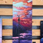 Reds and oranges spread across a sky painted by Jenna Gerrety