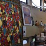 Brew 602 in Soldotna hosts one of the pieces of the Kenai River Quilt Tour on July 2, 2021. The tour will take place throughout the month of July. (Camille Botello / Peninsula Clarion)