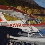 The Soldotna Visitor Center hosts one of the pieces of the Kenai River Quilt Tour on July 2, 2021. The tour will take place throughout the month of July. (Camille Botello / Peninsula Clarion)