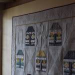 Fine Thyme Cafe in Soldotna hosts one of the pieces of the Kenai River Quilt Tour on July 2, 2021. The tour will take place throughout the month of July. (Camille Botello / Peninsula Clarion)