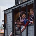 Kids ride in the back of the American Legion float during Kenais annual Fourth of July parade on July 4, 2021. (Camille Botello / Peninsula Clarion)