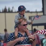 Community members affiliated with local organizations participate in Kenais annual Fourth of July parade on July 4, 2021. (Camille Botello / Peninsula Clarion)