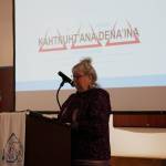 Barnadine Atchison speaks during a business luncheon at the Kenai Chamber of Commerce and Visitor Center on Wednesday, July 7, 2021 in Kenai, Alaska. (Ashlyn OHara/Peninsula Clarion)
