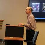 Triumvirate Theatre President Joe Rizzo testifies before the Kenai City Council on Wednesday, July 7, 2021 in Kenai, Alaska. (Ashlyn OHara/Peninsula Clarion)