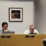 Justin Ruffridge and Dave Carrey attend a meeting of the Soldotna City Council on Wednesday, July 28, 2021 in Soldotna, Alaska. (Ashlyn OHara/Peninsula Clarion)