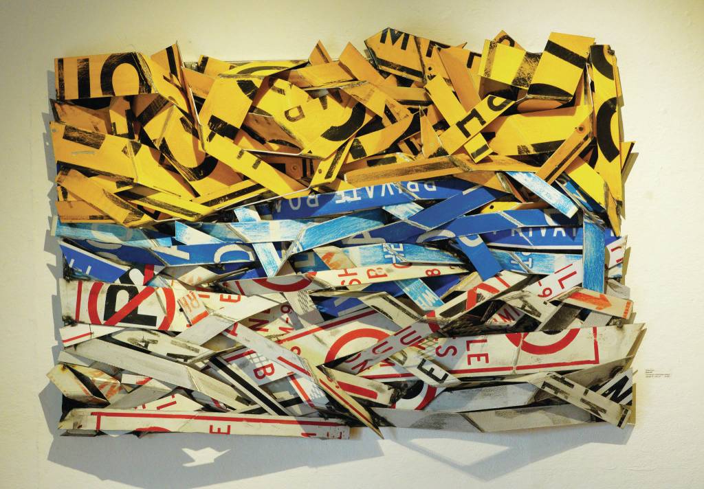 Sheila Wynes Strata #6 is part of her show that opened Friday, Aug. 6, 2021, at Bunnell Street Arts Center. (Photo by Michael Armstrong/Homer News)