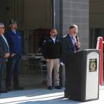 State Sen. Peter Micciche speaks at a ribbon-cutting ceremony at Nikiski Fire Station 3 on Friday, Aug. 20, 2021 in Nikiski, Alaska. (Ashlyn OHara/Peninsula Clarion)