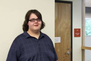 Leighton Radner stands in the Seward Community Library & Museum on Friday, Aug. 27, 2021 in Seward, Alaska. (Ashlyn O'Hara/Peninsula Clarion)