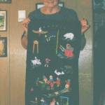 Alaska felt artist Ruthie Ost Towner holds an example of her work in this undated photo. Towners work is on display at the Soldotna Visitor Center through September. (Photo courtesy Naomi Gaede-Penner)