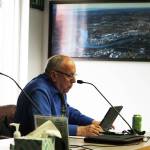 Council member Dave Carey attends a meeting of the Soldotna City Council on Wednesday, Aug. 11, 2021 in Soldotna, Alaska. (Ashlyn OHara/Peninsula Clarion)