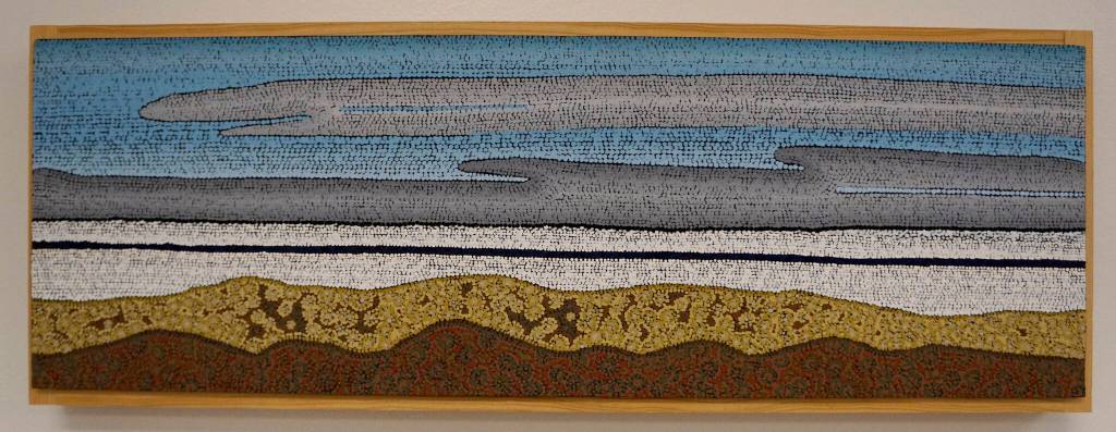 Photos by Michael Armstrong / Homer News 
Deland Andersons painting, Labrador Tea, North Beach, Saint Michael Island, Alaska, is part of the Homer Drawdown Peatland exhibit showing at the Pratt Museum & Park in Homer through Oct. 10.