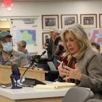 Kathryn Thomas testifies during an open house held by the Alaska Redistricting Board on Thursday, Oct. 14, 2021 in Soldotna, Alaska. (Ashlyn OHara/Peninsula Clarion)
Kathryn Thomas testifies during an open house held by the Alaska Redistricting Board on Thursday, Oct. 14, 2021 in Soldotna, Alaska. (Ashlyn OHara/Peninsula Clarion)