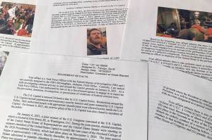 Associated Press
The Statement of Facts to support the complaint and arrest warrant for Christian Manley say that Manley, the Alabama man accused of using pepper spray and throwing a metal rod at law enforcement protecting the U.S. Capitol during the Jan. 6 insurrection, has been arrested in Alaska.