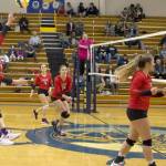 Kenai Central's Jorgi Phillips attacks against Homer on Tuesday, Oct. 19, 2021, at Homer High School in Homer, Alaska. (Photo by Sarah Knapp/Homer News)