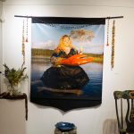 Carly Garays Water is one of the works in her The Art of Ancestor Veneration, on display through Oct. 30, 2021, at the Homer Council on the Arts in Homer, Alaska. (Photo by Michael Armstrong/Homer News)
