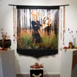 Carly Garays Fire is one of the works in her The Art of Ancestor Veneration, on display through Oct. 30, 2021, at the Homer Council on the Arts in Homer, Alaska. (Photo by Michael Armstrong/Homer News)