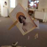 For Carly Garays The Art of Ancestor Veneration, vistors are invited to include images, letters or prayers honoring ancestors at a central dispaly. The exhibit shows through Oct. 30, 2021, at the Homer Council on the Arts in Homer, Alaska. (Photo by Michael Armstrong/Homer News)