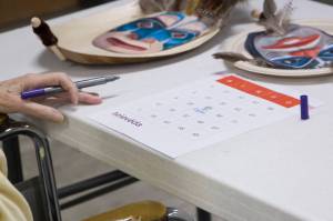 Homer Senior Citizen Center residents participated in a worldwide Televeda bingo event to set a Guinness world record on Friday, Oct. 22. (Photo by Sarah Knapp/Homer News)