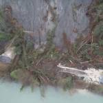 A landslide covers part of the Sterling Highway near Cooper Landing on Sunday, Oct. 31, 2021 near Cooper Landing, Alaska. (Photo courtesy Alaska Department of Transportation and Public Facilities)