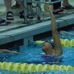Homers Jillian Crooks wins the 200-meter freestyle during the state swimming finals at Bartlett High School in Anchorage on Saturday, Nov. 6, 2021. (Camille Botello/Peninsula Clarion)