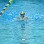 Sewards Mia Nappi competes in the state swimming finals at Bartlett High School in Anchorage on Saturday, Nov. 6, 2021. (Camille Botello/Peninsula Clarion)