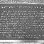 This undated photos shows National Day of Mourning plaque on Coles Hill in Plymouth, Mass, where since 1970 Indigenous groups have gathered to mourn the history of colonization in North America. This year marks the 400th anniversary of the traditional First Thanksgiving  in 1621, but for many Indigenous people, including Alaska Natives, the holiday is a somber one. (Courtesy photo / Creative commons)
