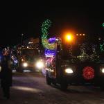 Floats participate in the Christmas Comes to Kenai parade on Friday, Nov. 26, 2021 in Kenai, Alaska. (Ashlyn OHara/Peninsula Clarion)