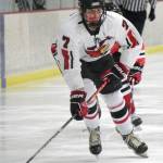 Kenai Centrals Jacob Begich skates in for a first-period goal on Saturday, Dec. 4, 2021, against Juneau-Douglas at the Kenai Multi-Purpose Facility in Kenai, Alaska. (Photo by Jeff Helminiak/Peninsula Clarion)