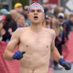 Soldotna's Galen Hecht finishes 16th in the men's Mount Marathon Race on Wednesday, July 7, 2021, in Seward, Alaska. (Photo by Jeff Helminiak/Peninsula Clarion)