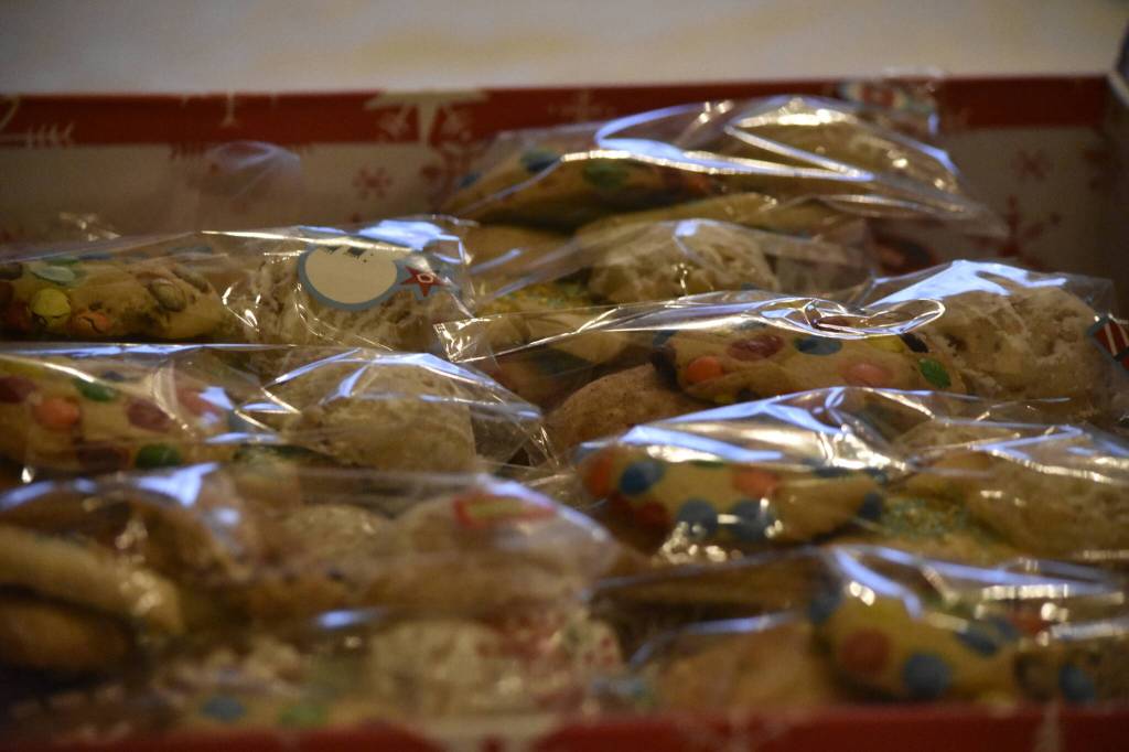 Cookies and fudge were individually wrapped this year at the annual Christmas event at the Alaska Governors Mansion on Tuesday, Dec. 7, 2021. (Peter Segall / Juneau Empire)