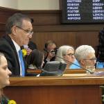Alaska Lt. Gov. Kevin Meyer is seen on the floor of the Alaska House on Tuesday, Jan. 15, 2019, in Juneau, Alaska. Meyer, a Republican who oversees elections in Alaska, in November 2020, announced plans for a hand-count review of votes cast on a successful ballot initiative, which would change how elections in Alaska are conducted, casting the review as a way to calm questions that had been raised about the validity of election results. The Associated Press received emails on Nov. 30, 2021, hat were received by Meyers office with complaints or concerns about the election, more than a year after they were requested. (AP Photo/Becky Bohrer, File)