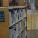 The Kenai Community Library health section is seen on Tuesday, Oct. 26, 2021. After the Kenai City Council postponed a vote to approve a grant funding health and wellness book, community members set up a GoFundMe to support the purchase of materials. (Camille Botello/Peninsula Clarion)