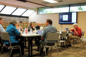 Kenai City Council members convene for a work session on Wednesday, Aug. 4, 2021 in Kenai, Alaska. (Ashlyn OHara/Peninsula Clarion)