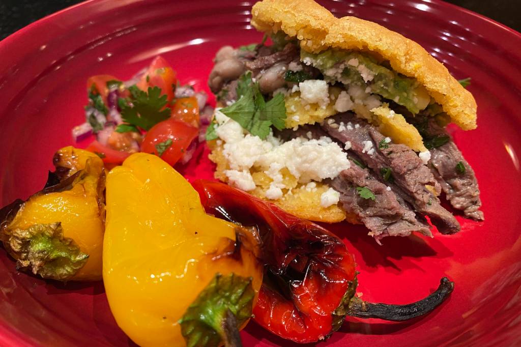 Homemade masa makes the base of these Mexican gorditas. (Photo by Tressa Dale/Peninsula Clarion)