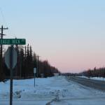 Cars drive along the Kenai Spur Highway near Eagle Rock Drive on Tuesday, Jan. 4, 2021 near Kenai, Alaska. The highway will be widened under a state transportation project. (Ashlyn OHara/Peninsula Clarion)