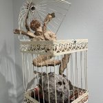 Zirrus VanDeveres pieces are displayed at the Kenai Art Center on Jan. 4, 2022. (Courtesy Alex Rydlinski)