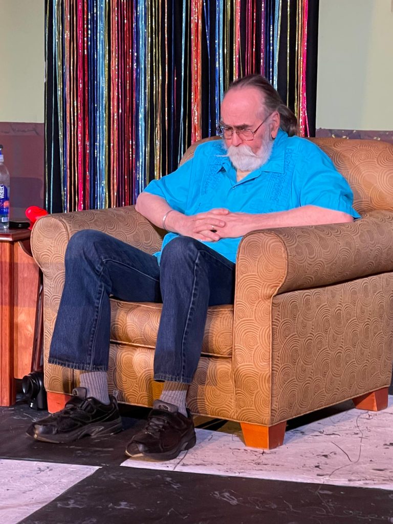 Allen Auxier performers in the Kenai Performers production The Old People Are Revolting on Tuesday, Jan. 11, 2022, in Soldotna, Alaska. (Photo courtesy Donna Shirnberg)