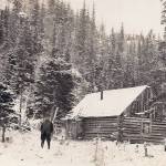 Robert Bob Huttle, posing here next to Cliff House, spent the night in this cabin in April 1934 and mused about a possible murder there. (Photo courtesy of the Huttle Collection)
