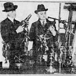 In January 1921, these Chicago detectives arrested Dr. Rudolph Albert Gries for shoplifting and then discovered a hoard of stolen art objects in the doctors apartment. (Photo from the Chicago Tribune)