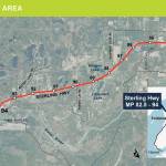 A map shows the location of a safety corridor project along the Sterling Highway between Sterling and Soldotna. (Photo courtesy of DOT&PF)