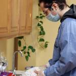 Ben Hohenstatt / Juneau Empire
Seth Middleton, donor service technician for the Blood Bank of Alaska, readies a bag for a blood donor on Tuesday. Multiple factors have combined to lead to shortages of donated blood in both Alaska and the nation.