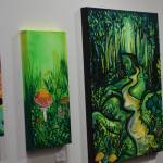 Laura Deweys art is on display at the Kenai Chamber of Commerce and Visitor Center on Wednesday, Jan. 19, 2022. (Camille Botello/Peninsula Clarion)