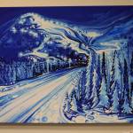 Laura Deweys art is on display at the Kenai Chamber of Commerce and Visitor Center on Wednesday, Jan. 19, 2022. (Camille Botello/Peninsula Clarion)