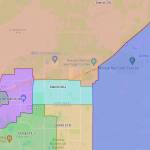 The Alaska Redistricting Boards decision to pair District 21 (teal) and District 22 (purple) into one senate district is the subject of a lawsuit from East Anchorage residents of District 21. An Anchorage Superior Court heard the first arguments in that case on Friday, Jan. 21, 2022, part of several lawsuits against the Redistricting Board that have been consolidated into a single case. (Screenshot / Alaska Redistricting Board)