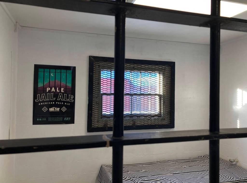 The historic Kenai Jail is renovated at the Kenai Art Center on Monday, Jan. 31, 2022. (Camille Botello/Peninsula Clarion)