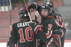 Kenai Centrals Jacob Begich celebrates a goal against Soldotna on Thursday, Jan. 27, 2022, at the Soldotna Regional Sports Complex in Soldotna, Alaska. (Photo by Jeff Helminiak/Peninsula Clarion)