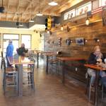 Kenai Peninsula residents eat inside Kenai River Brewing Company in Soldotna, Alaska, on May 8, 2020. (Photo by Brian Mazurek/Peninsula Clarion)